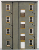 Stone tenement building rear wall UNPAINTED