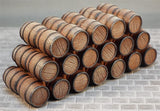 Horizontally stacked Large Wooden Barrels