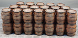 Vertically stacked Large Wooden Barrels