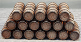 Horizontally Stacked Small Wooden Barrels (resin)