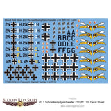 ZG 1 Schnellkampfgeschwader 210 (Bf 110) decal sheet