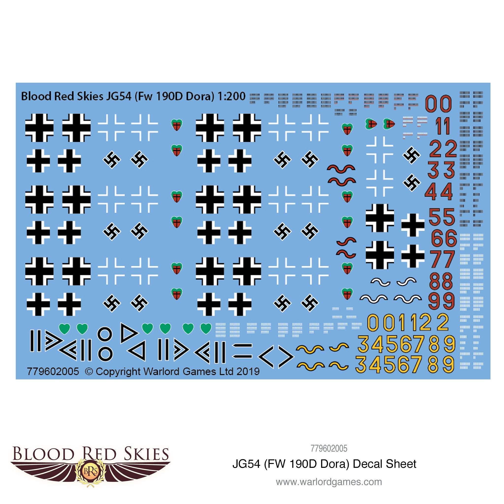 JG54 (Fw 190D Dora) decal sheet
